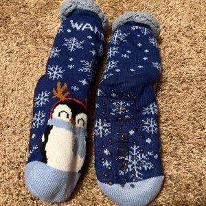 Winter ❄️ cozy, lounging socks 🧦with penguins 🐧